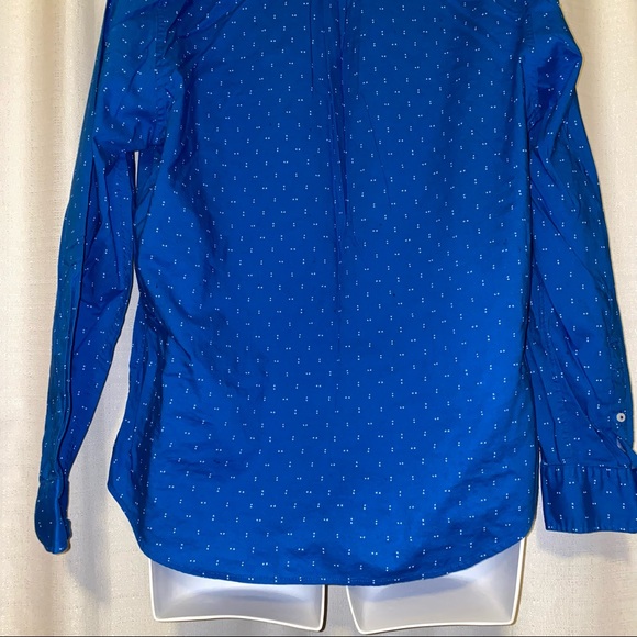 AEO Men’s blue & white button up shirt large - Picture 8 of 15